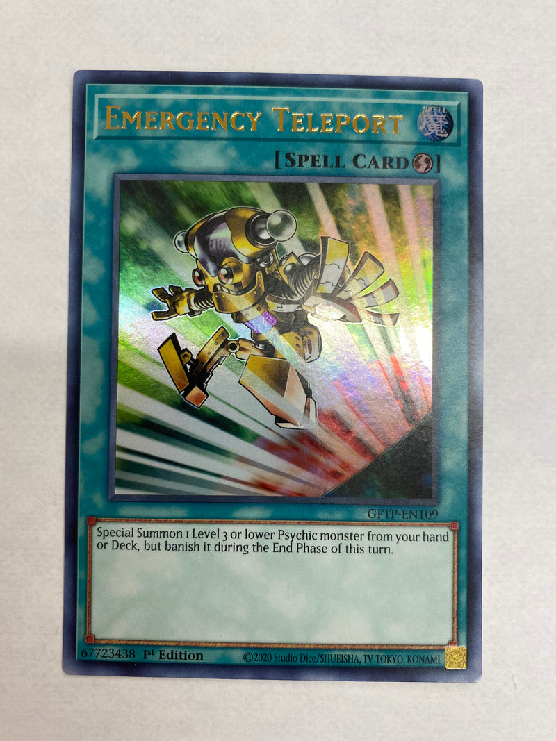 Yugioh Emergency Teleport GFTP-EN109 1st Edition Ultra Rare Near Mint
