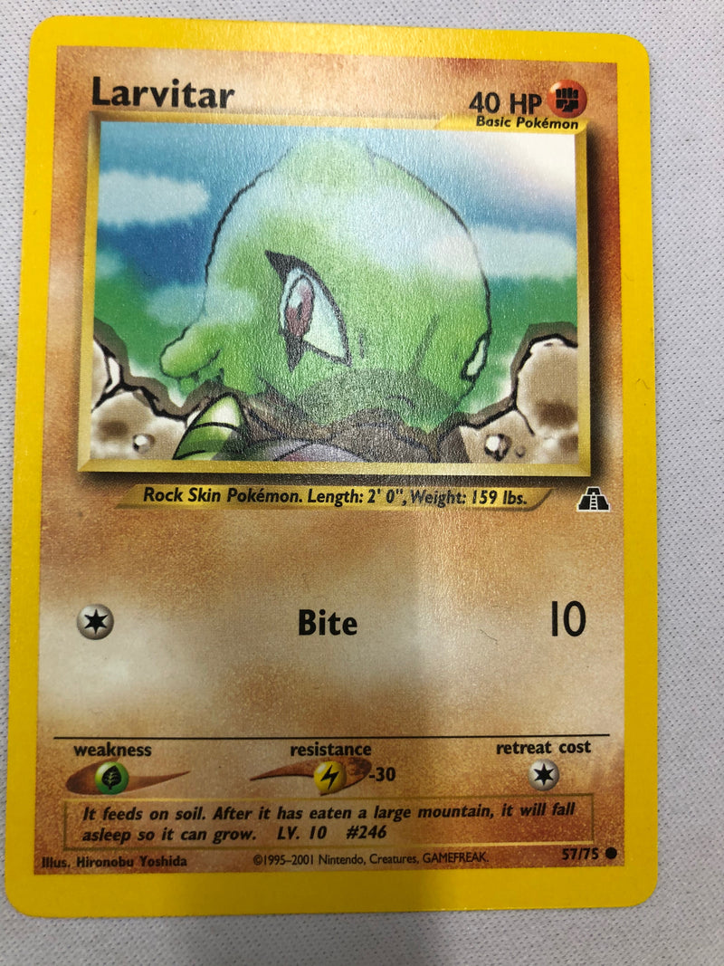 Larvitar 52/75 Neo Discovery Unlimited Edition Common Near Mint