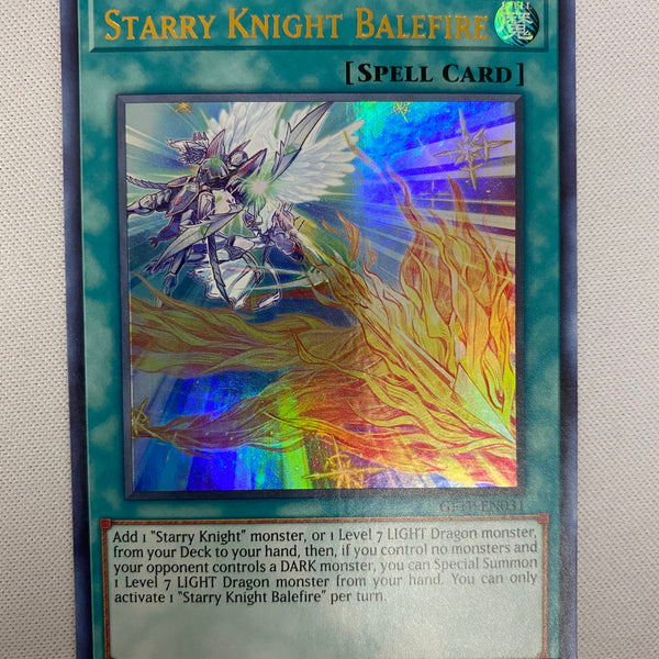 Yugioh Starry Knight Balefire GFTP-EN031 1st Edition Ultra Rare Near M