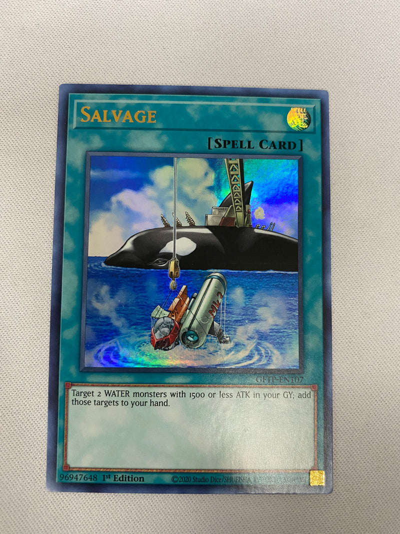 Yugioh Salvage GFTP-EN107 Ultra Rare 1st Edition NM Yugioh Salvage GFTP-EN107 Ultra Rare 1st Edition NM