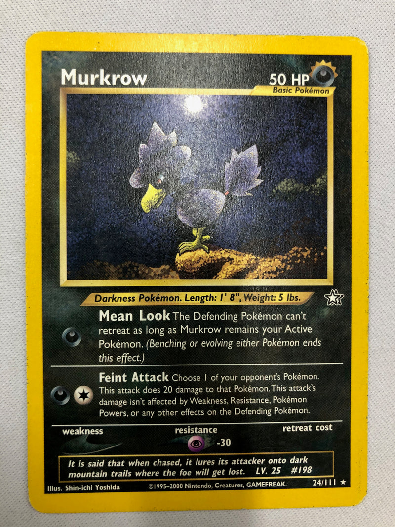 Murkrow 24/111 Neo Genesis Unlimited Edition Uncommon Near Mint