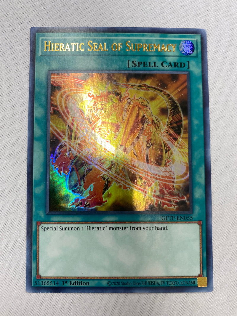 Yugioh Hieratic Seal of Supremacy GFTP-EN055 Ultra Rare 1st Edition NM