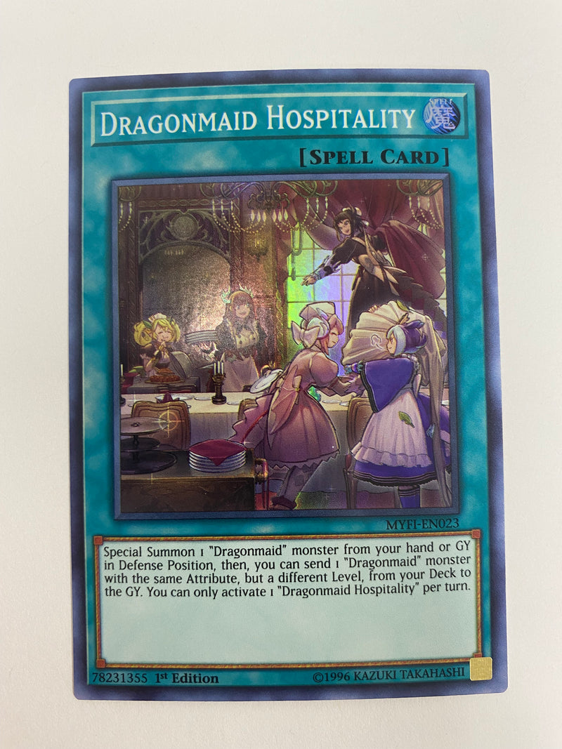 Yugioh Dragonmaid Hospitality MYFI-EN023  Super Rare 1st Edition Near Mint