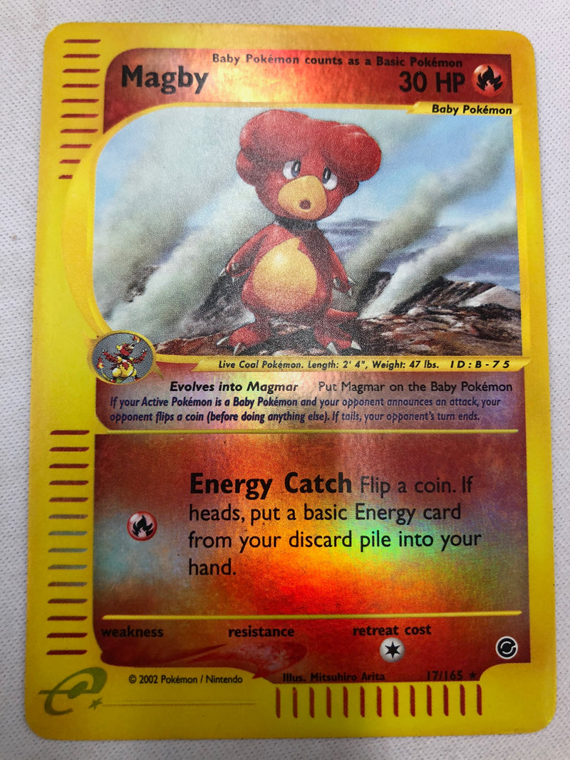 Magby 17/165 Expedition Rare Reverse Holofoil Near Mint