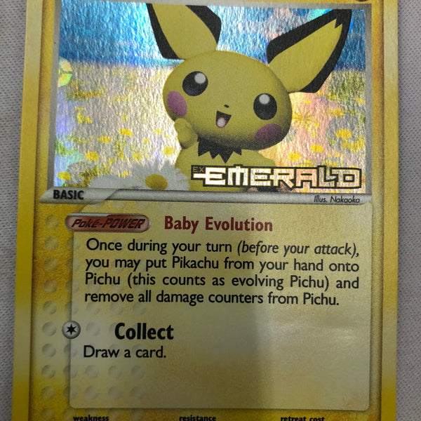 Pichu 59/106 Ex Emerald Reverse Stamped Holo Near Mint
