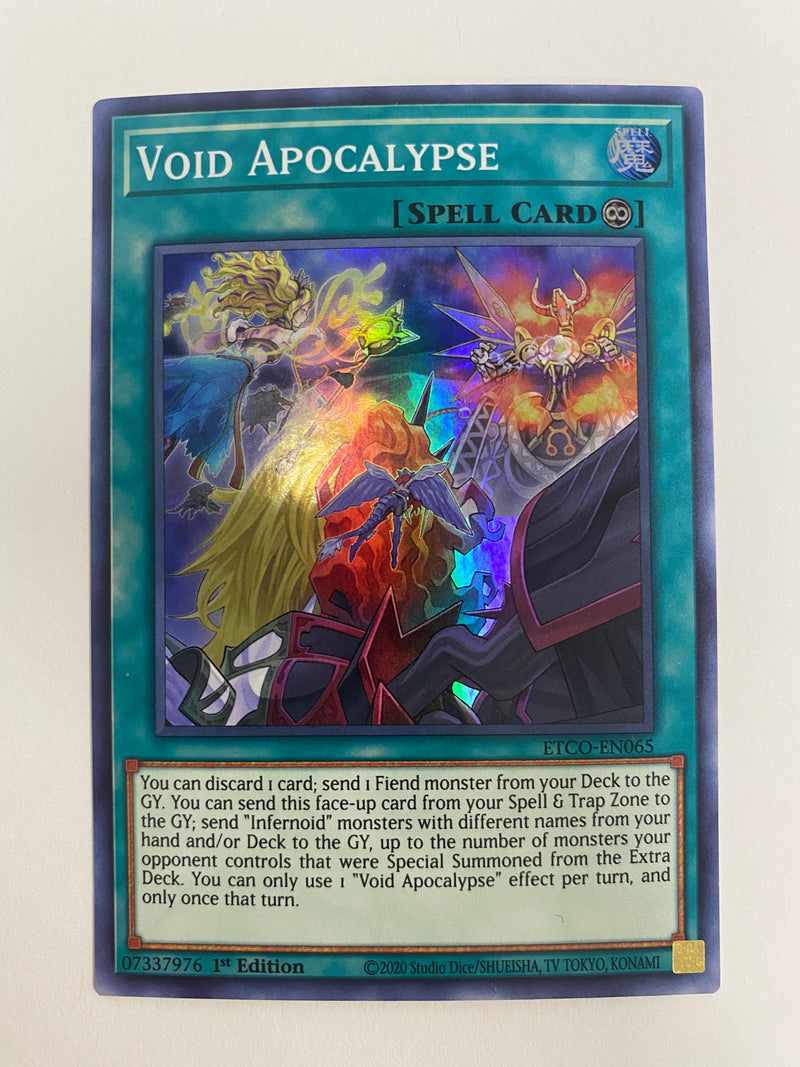 yugioh void cards Yugioh Void Apocalypse ETCO-EN065 Super Rare 1st Edition Near Mint