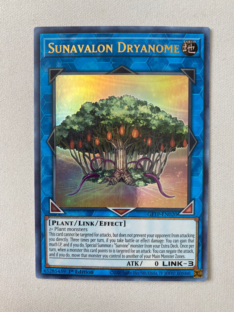 yugioh sunavalon cards Yugioh Sunavalon Dryanome GFTP-EN020 Ultra Rare 1st Edition NM
