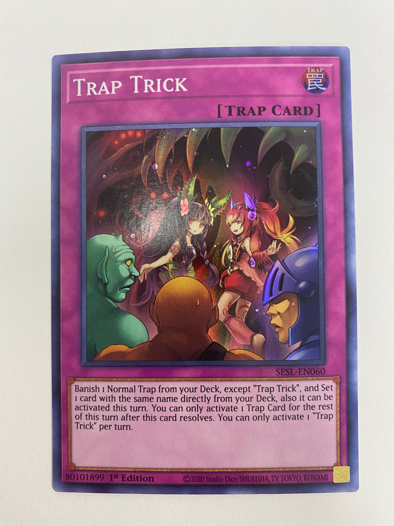 Yugioh Trap Trick SESL-EN060 Super Rare 1st Edition Near Mint Yugioh Trap Trick SESL-EN060 Super Rare 1st Edition Near Mint