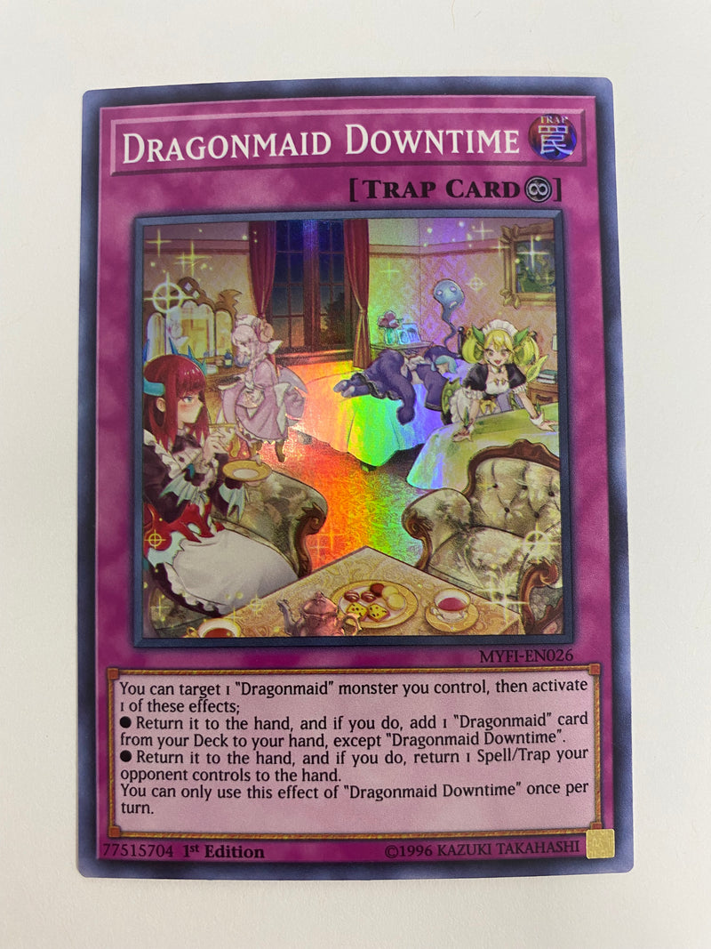 Yugioh Dragonmaid Downtime MYFI-EN026 Super Rare 1st Edition Near Mint