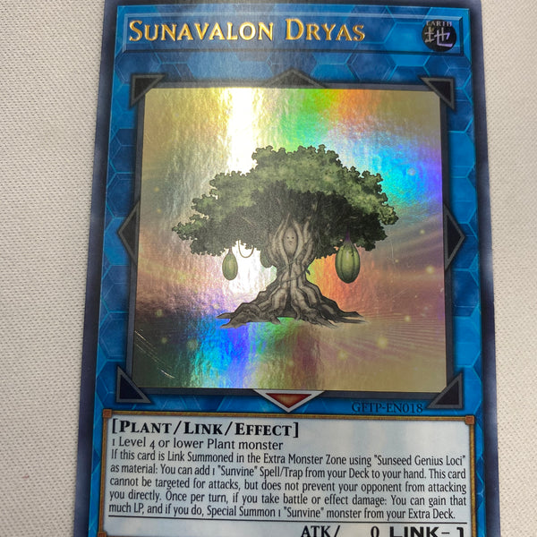 yugioh sunavalon cards Yugioh Sunavalon Dryas GFTP-EN018 Ultra Rare 1st Edition NM