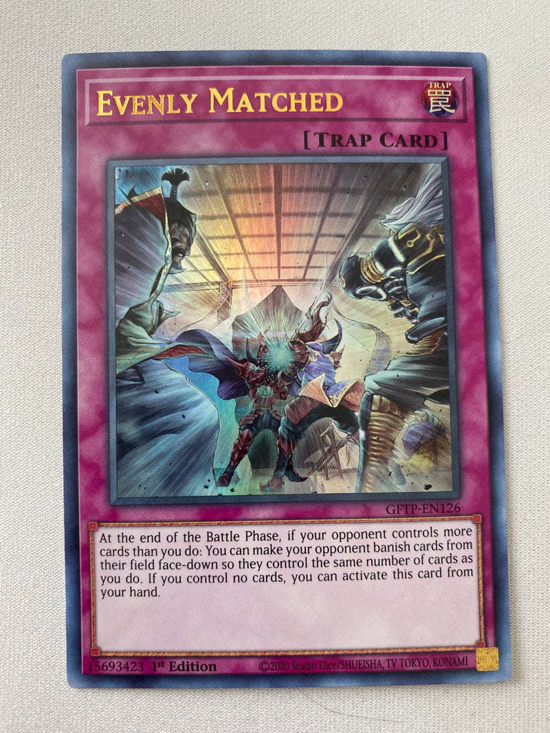Yugioh Evenly Matched GFTP-EN126  1st Edition Ultra Rare NM