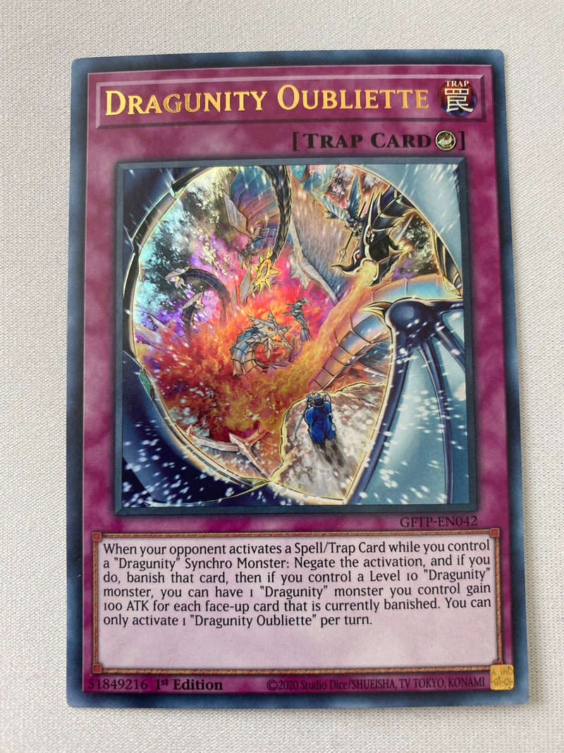 Yugioh Dragunity Oubliette GFTP-EN042 Ultra Rare 1st Edition NM