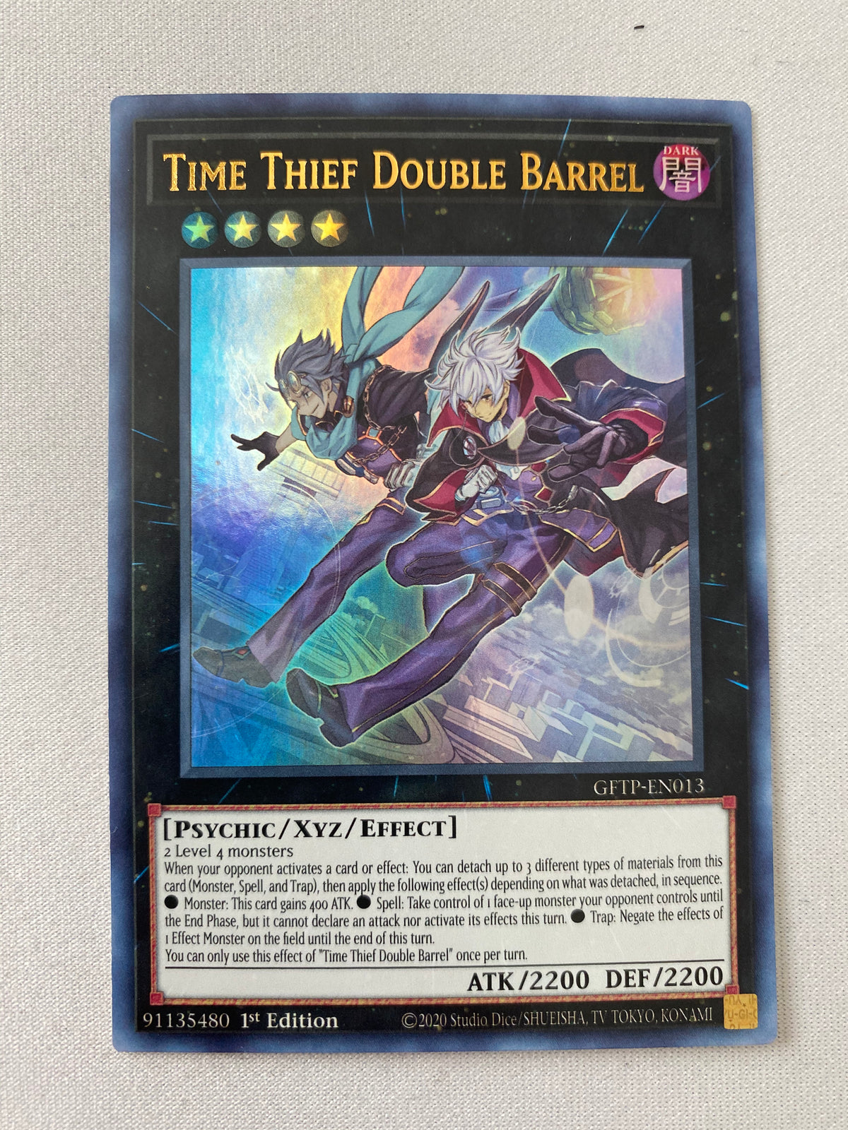 Yugioh Time Thief Double Barrel GFTP-EN013 Ultra Rare 1st Edition NM Yugioh Time Thief Double Barrel GFTP-EN013 Ultra Rare 1st Edition NM