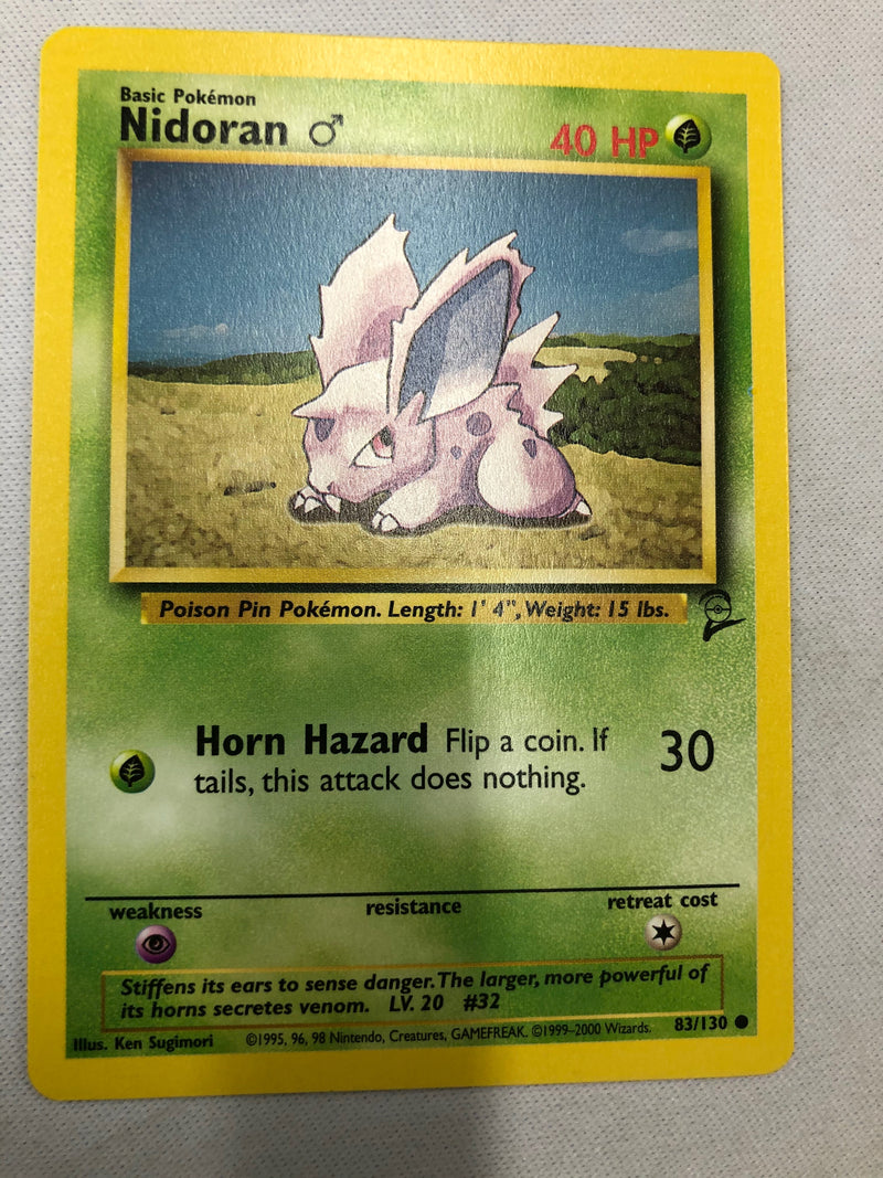Nidoran 83/130 Base Set 2 Unlimited Edition Common Near Mint
