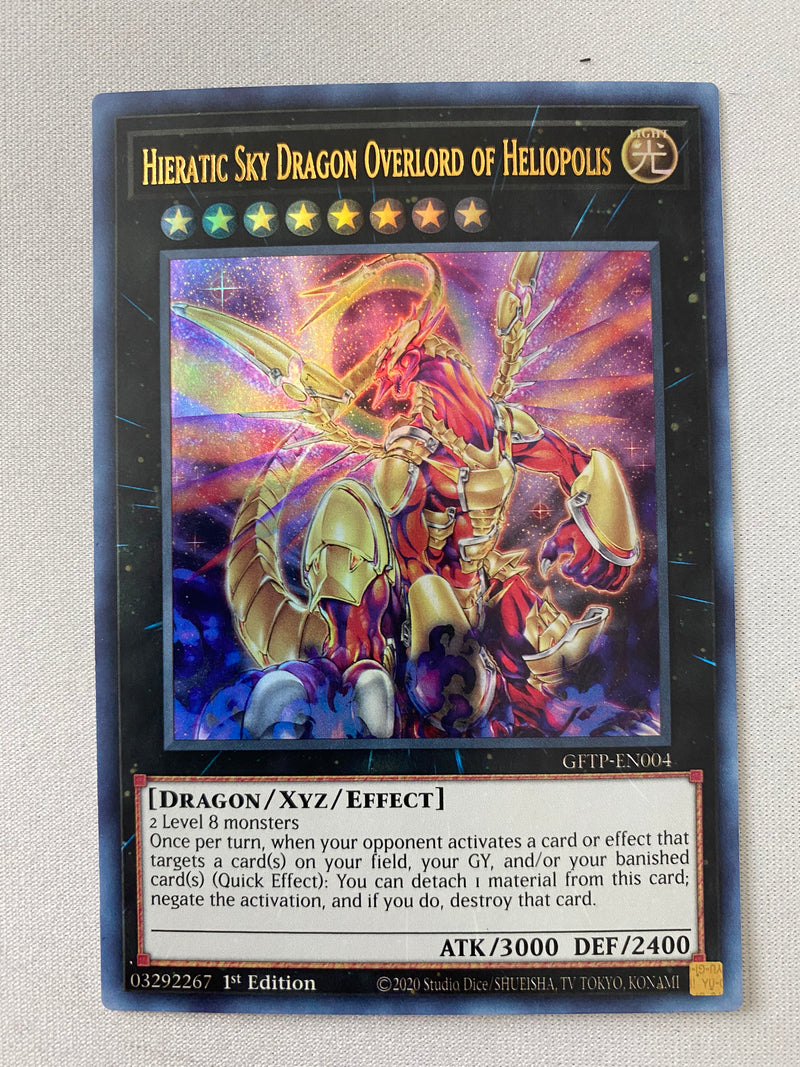 Yugioh  Heratic Sky Dragon Overlord Of Heliopolis GFTP-EN004 Ultra Rare 1st NM