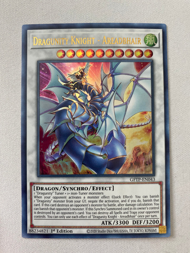 Yugioh Dragunity Knight  Areadbhair GFTP-EN043 Ultra Rare 1st Edition NM