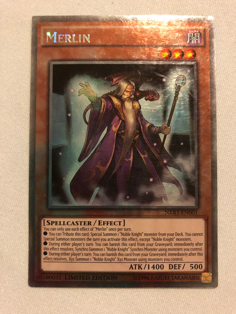 Yugioh Merlin NKRT-EN001 Platinum Rare Limited Edition Near Mint