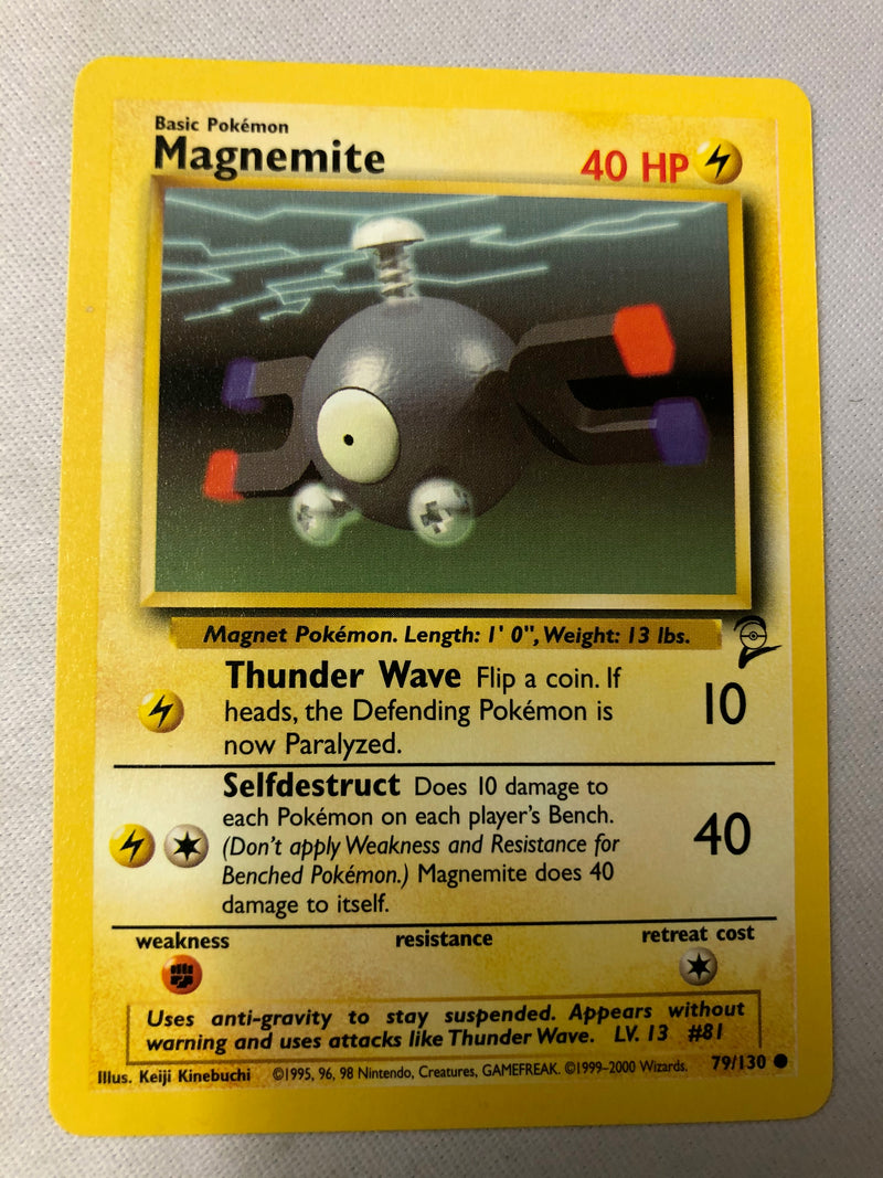 Magnemite 79/130 Base Set 2 Unlimited Edition Common Near Mint