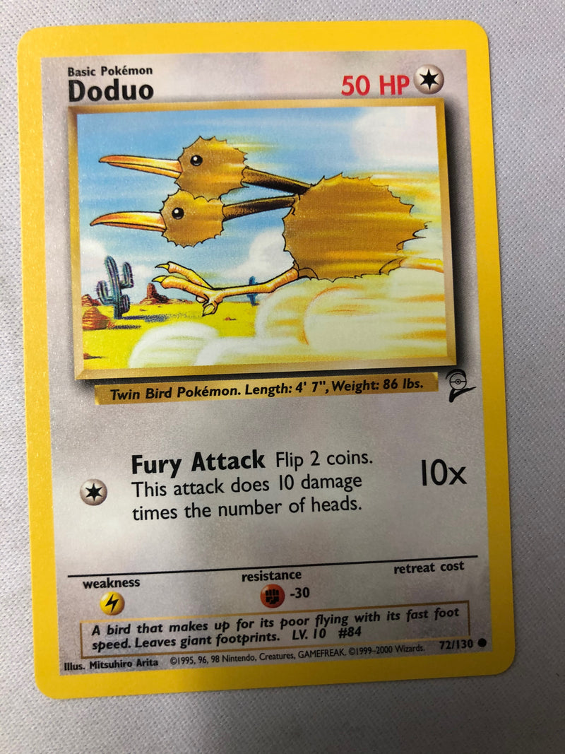 Doduo 72/130 Base Set 2 Unlimited Edition Common Near Mint