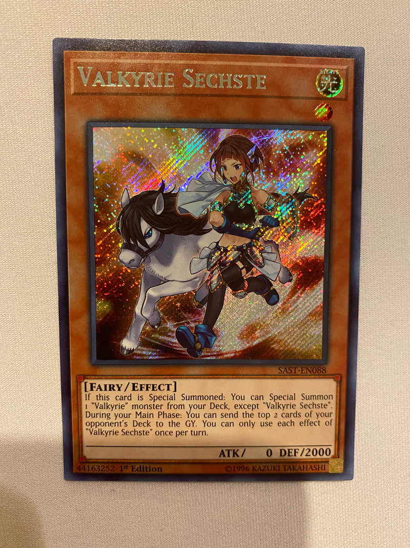 Yugioh Valkyrie Sechste SAST-EN088 Secret Rare 1st Edition NM