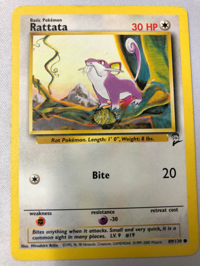 Rattata 89/130 Base Set 2 Unlimited Edition Common Near Mint