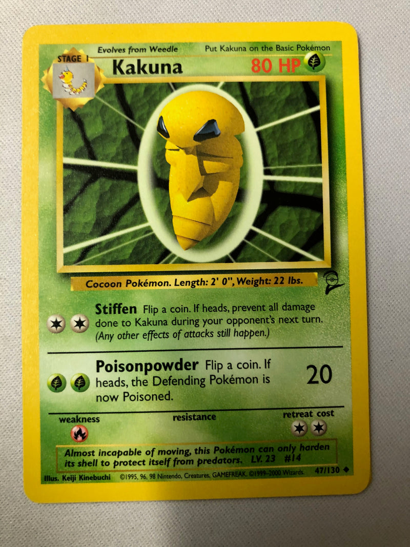 Kakuna 47/130 Base Set 2 Unlimited Edition Uncommon Near Mint
