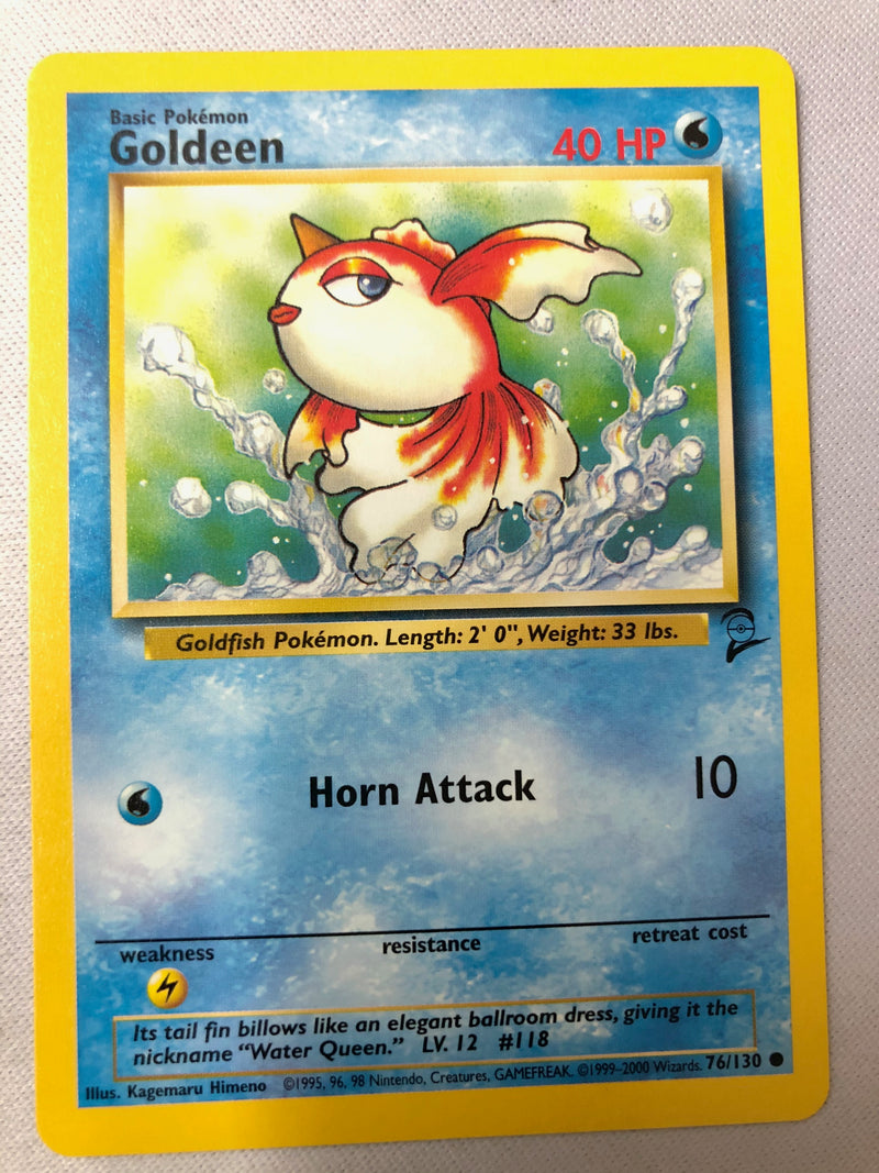Goldeen 76/130 Base Set 2 Unlimited Edition Common Near Mint