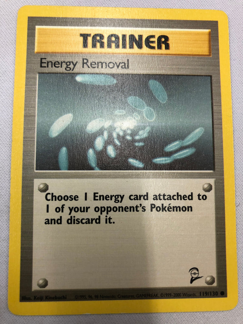 Trainer Energy Removal 119/130 Base Set 2 Unlimited Edition Common Near Mint