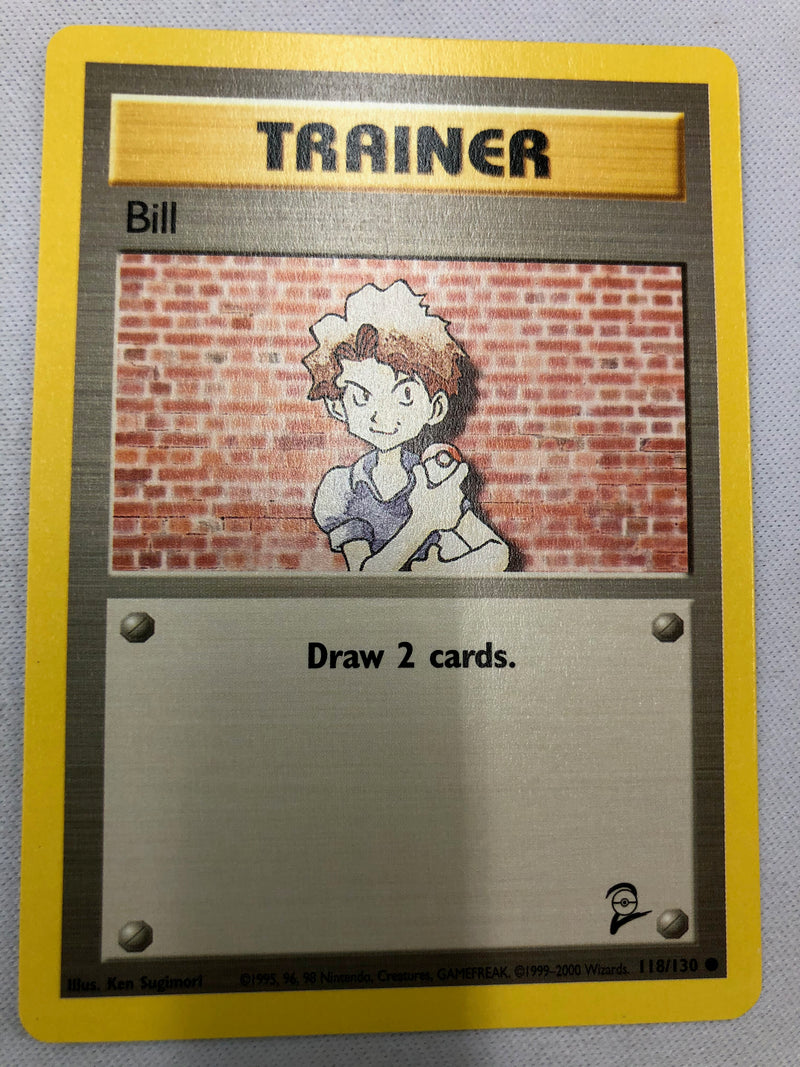Trainer Bill 118/130 Base Set 2 Unlimited Edition Common Near Mint