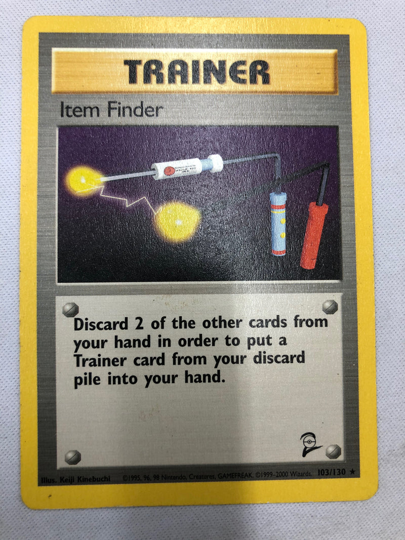 Trainer Item Finder 103/130 Base Set 2 Unlimited Edition Rare Near Mint