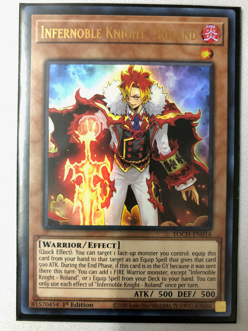 Yugioh Infernoble Knight - Roland TOCH-EN014 Ultra Rare 1st Edition Near Mint