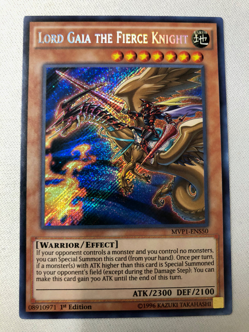 Lord Gaia The Fierce Knight MVP1-ENS50The Dark Side of Dimensions Movie Pack Secret Rare 1st Edition NM