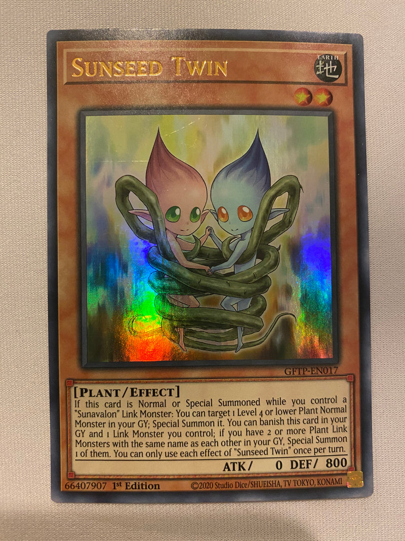 Yugioh Sunseed Twin GFTP-EN017  Ultra Rare  1st Edition NM