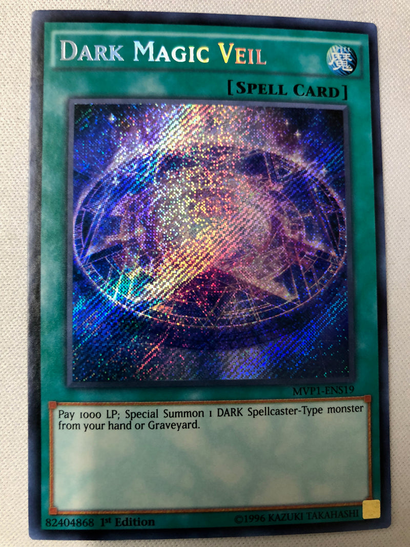 Yugioh Dark Magic MVP1-ENS19 VeilThe Dark Side of Dimensions Movie Pack 1st Edition Secret Rare NM