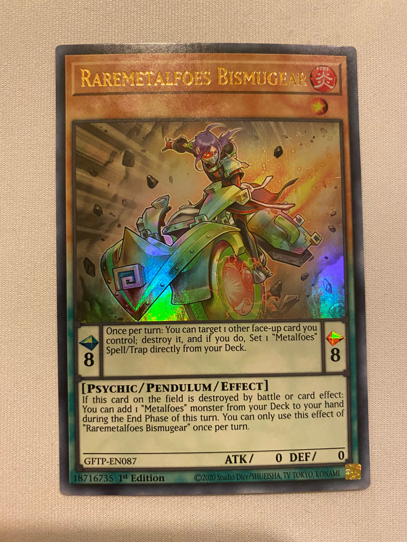 Yugioh Raremetalfoes Bismugear GFTP-EN087 Ultra Rare 1st Edition NM