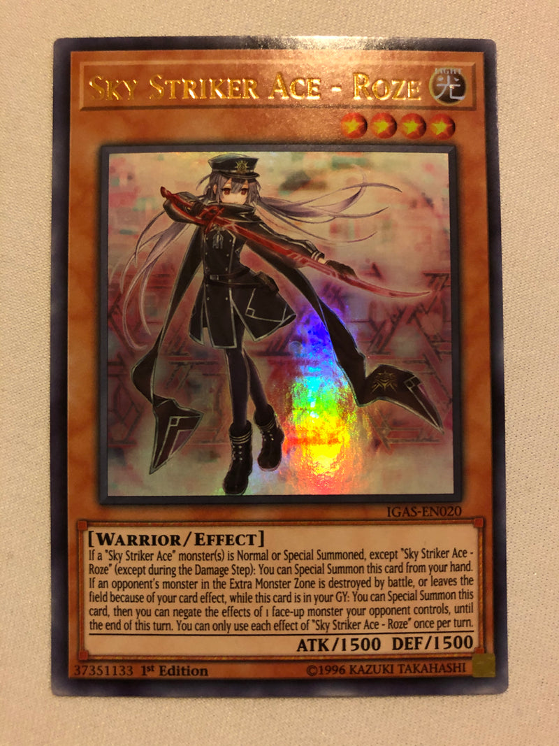 Yugioh Sky Striker Ace - Roze IGAS-EN020 Ultra Rare 1st Edition Near Mint