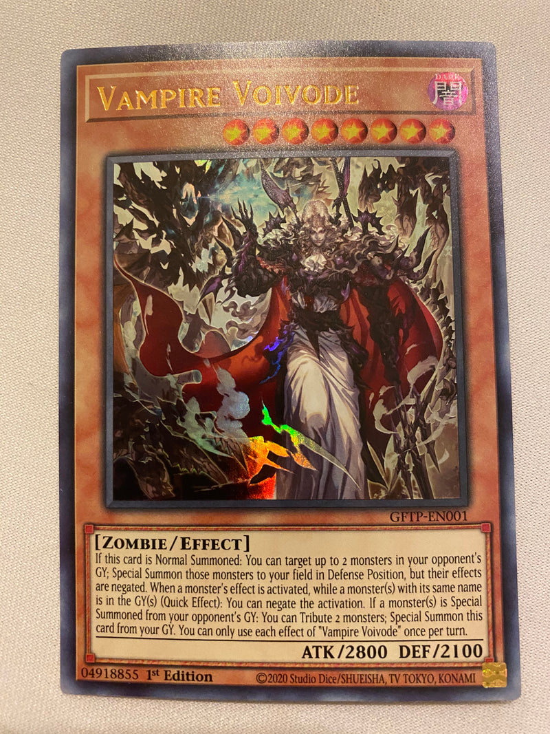 yugioh vampire cards Yugioh Vampire Voivode GFTP-EN001 Ultra Rare 1st Edition NM