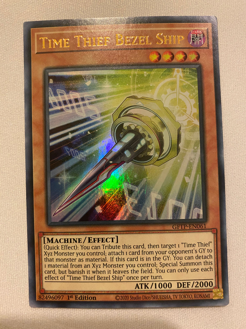 Yugioh  Time Thief Bezel Ship  GFTP-EN061  Ultra Rare 1st Edition NM