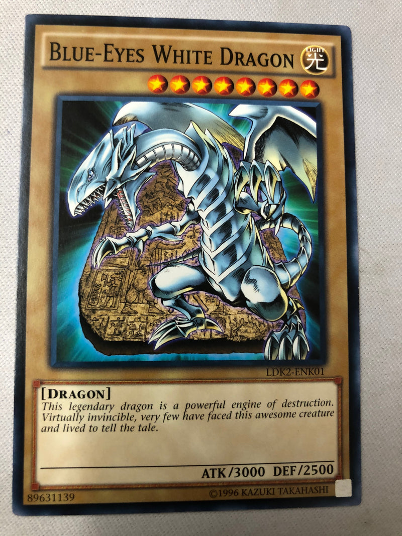 Yugioh Blue-Eyes White Dragon LDK2-ENK01  Unlimited Edition Common Near Mint
