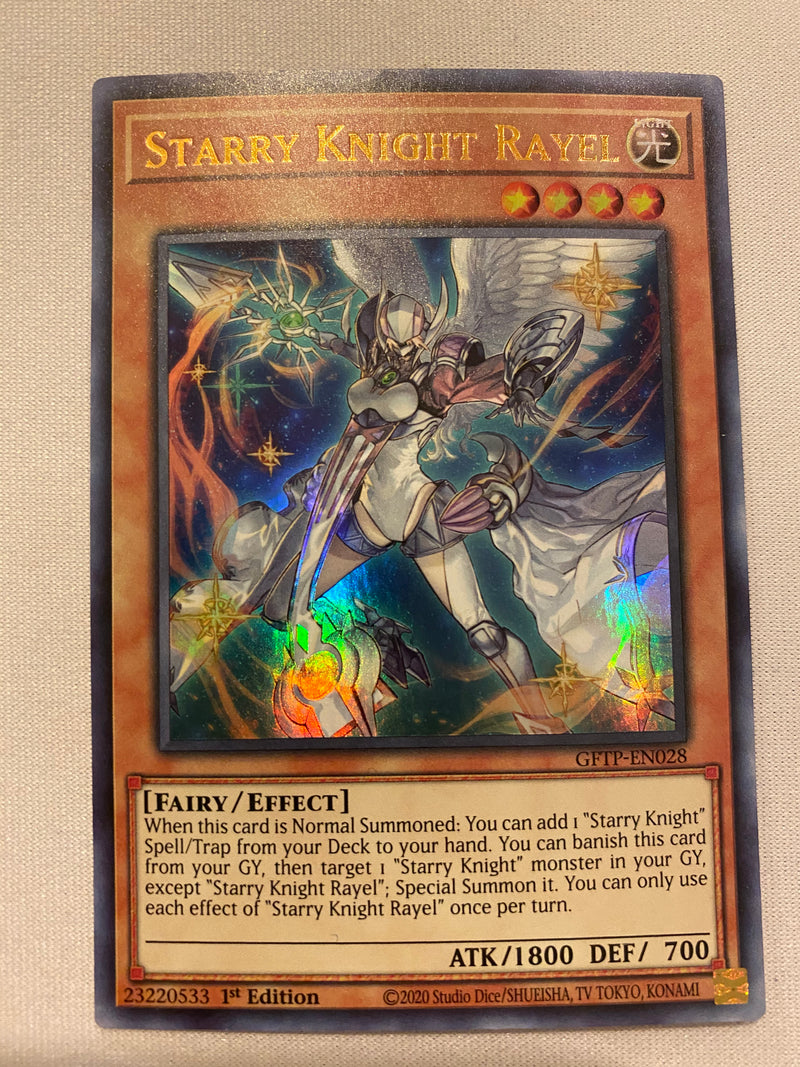 Yugioh Starry Knight Rayel  GFTP-EN028 Ultra Rare 1st Edition NM