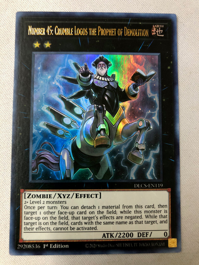 Yugioh Number 45: Crumble Logos The Prophet of Demolition DCLS-EN119 Dragons of Legends: The Complete Series 1st Edition Ultra Rare NM