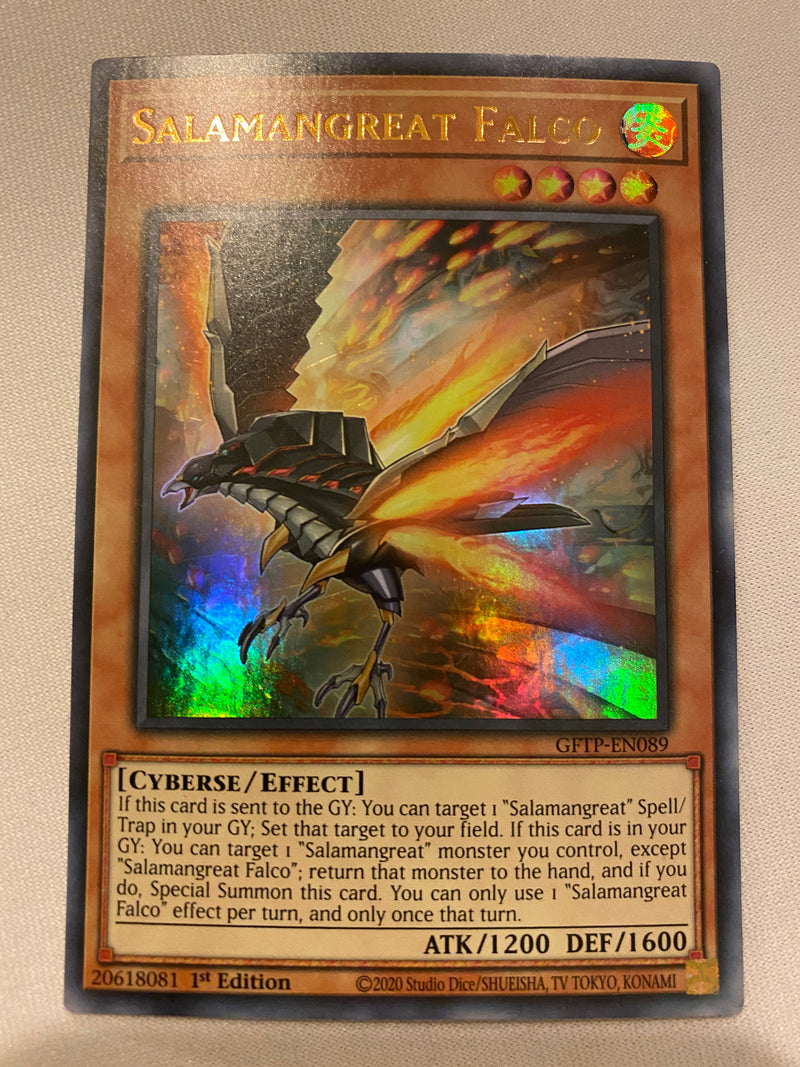 Yugioh Salamangreat Falco GFTP-EN089 Ultra Rare 1st Edition NM Yugioh Salamangreat Falco GFTP-EN089 Ultra Rare 1st Edition NM