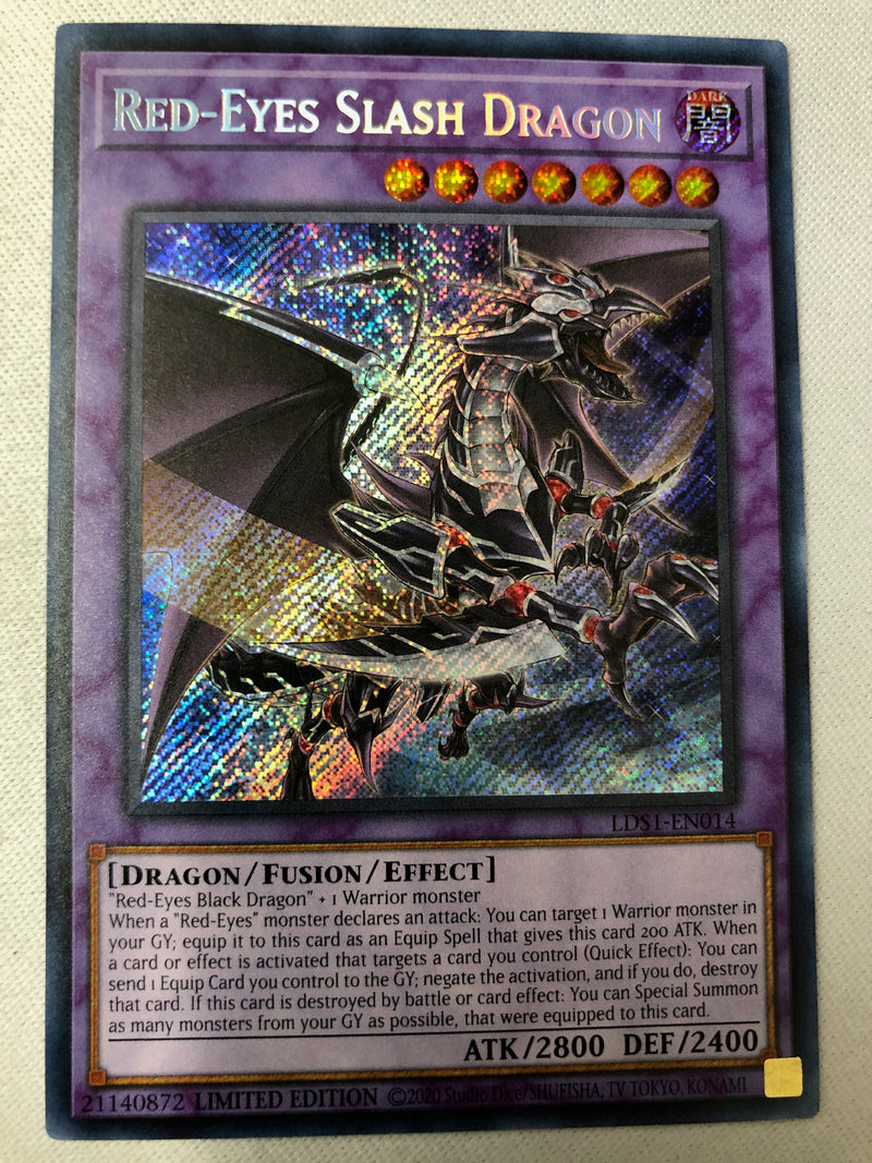 Yugioh Red-Eyes Slash Dragon LDS1-EN014 Legendary Duelists: Season 1 1st Edition Secret Rare NM