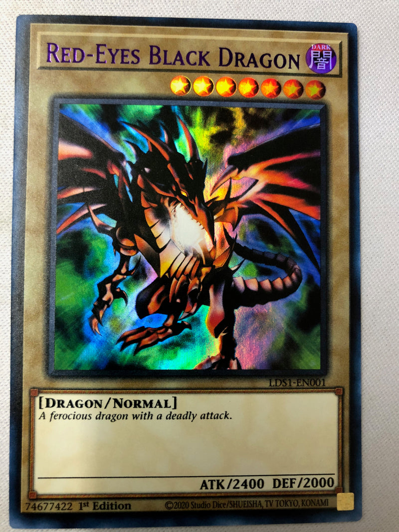 Yugioh Red-Eyes Black Dragon (Purple) LDS1-EN001 Legendary Duelists: Season 1 1st Edition Ultra Rare Near Mint