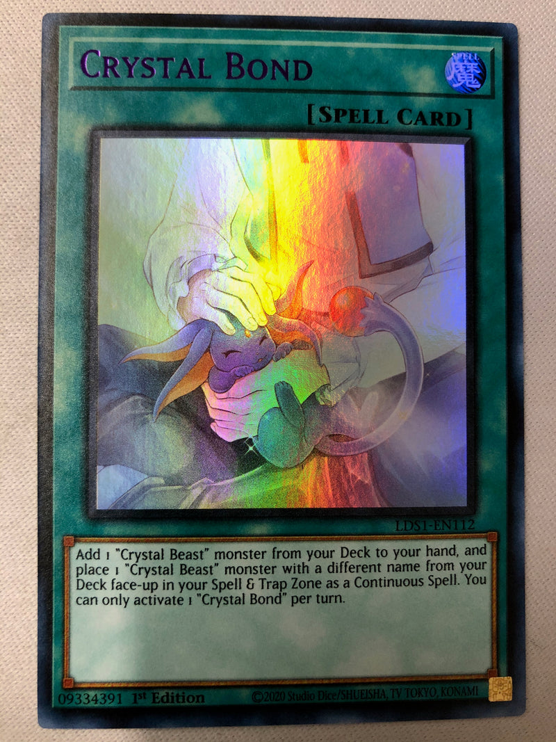 Yugioh Crystal Bond (Purple) LDS1-EN112 Legendary Duelists: Season 1 1st Edition Ultra Rare NM