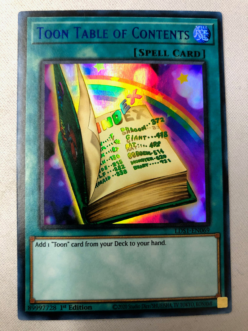 Yugioh Toon Table of Contents (Blue) LDS1-EN069 Legendary Duelists: Se Yugioh Toon Table of Contents (Blue) LDS1-EN069 Legendary Duelists: Se