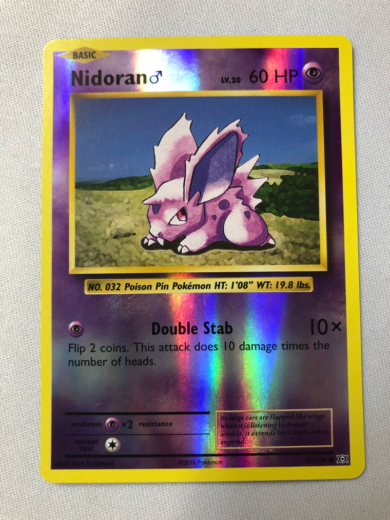 Nidoram 43/108 Reverse Holo XY Evolutions Pokemon Card Near Mint