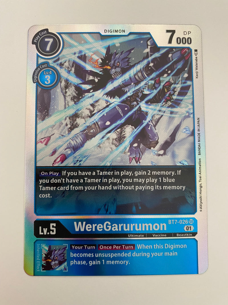 Digimon TCG WereGarurumon BT7-026 SR  Next Adventure Holo Rare Near Mint