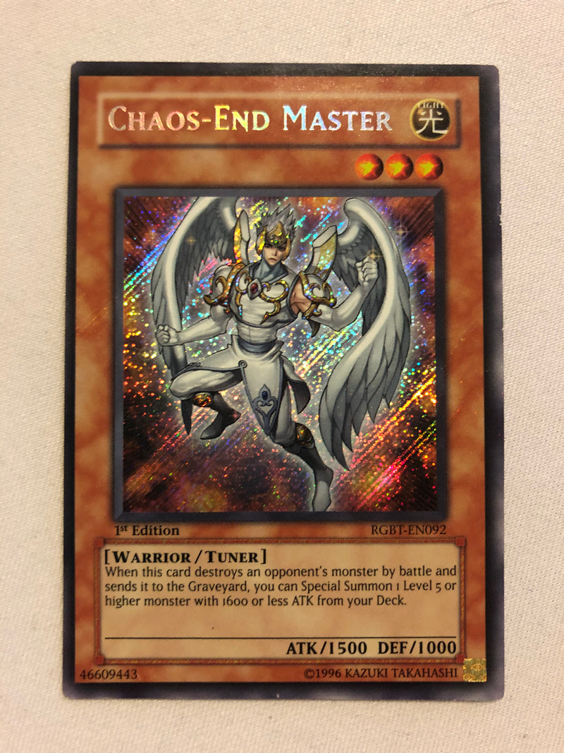 Yugioh Chaos End Master RGBT-EN092 1st Edition Secret Rare Near Mint