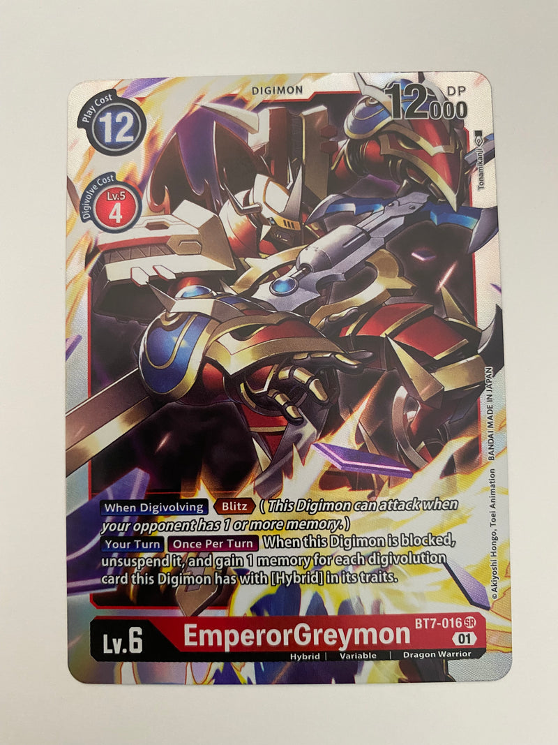 Digimon TCG EmperorGreymon BT7-016 SR Next Adventure Near Mint
